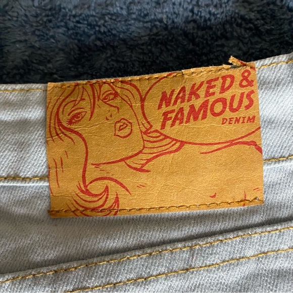 NAKED & FAMOUS Women’s Jeans High & Skinny Power Stretch Powder Blue Size 29 - Picture 4 of 11